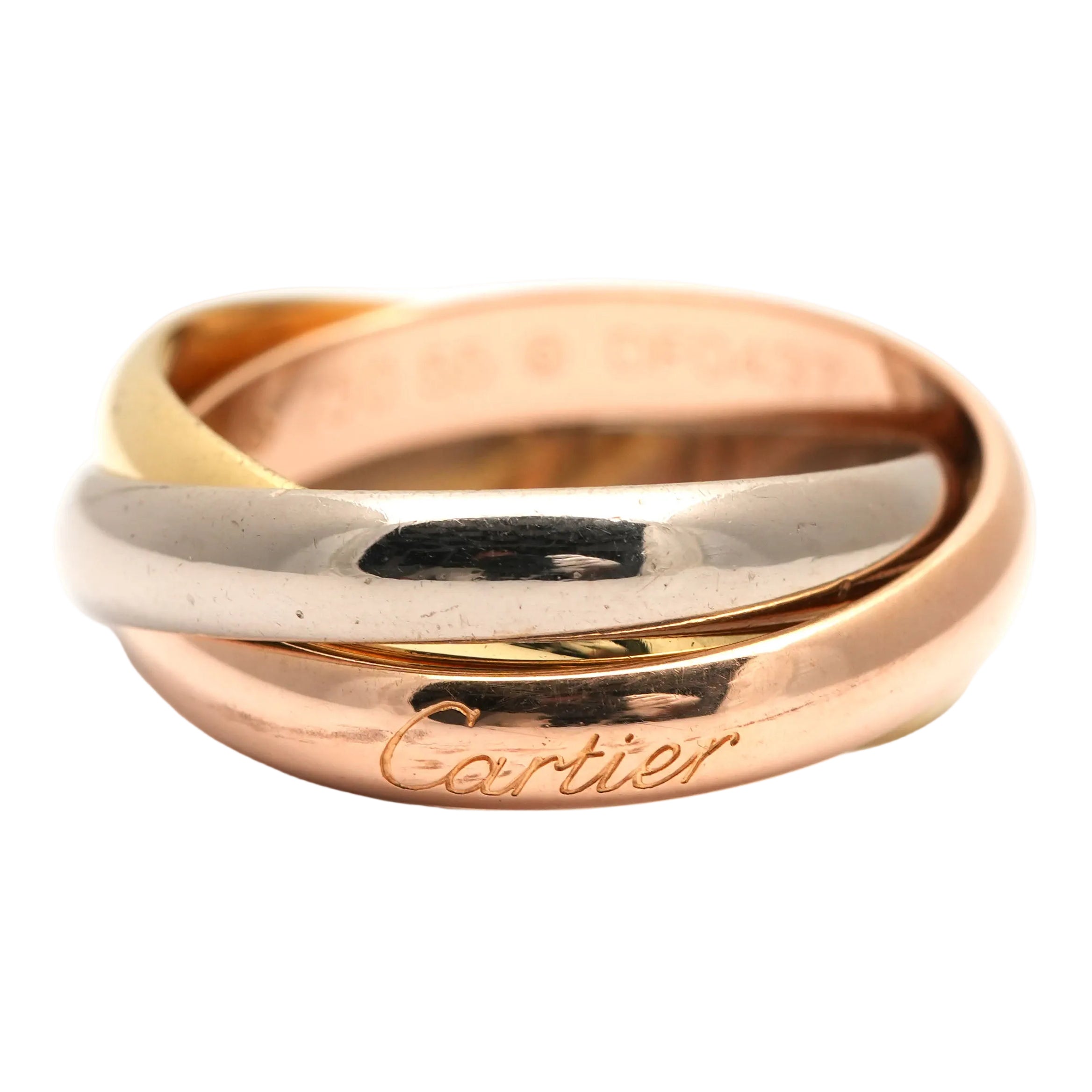 CARTIER "Trinity" Wedding band in white gold, yellow gold, and rose gold