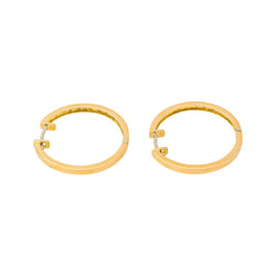 Yellow gold Diamond Hoop Earrings
