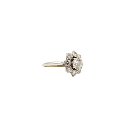 Bague Marguerite en or blanc et diamants