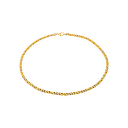 Yellow Gold Twisted Link Necklace