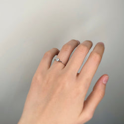 White Gold Solitaire Ring with Diamond