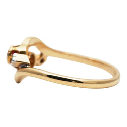 "Toi & Moi" Ring in yellow gold, with a pearl, Ruby, and Diamonds