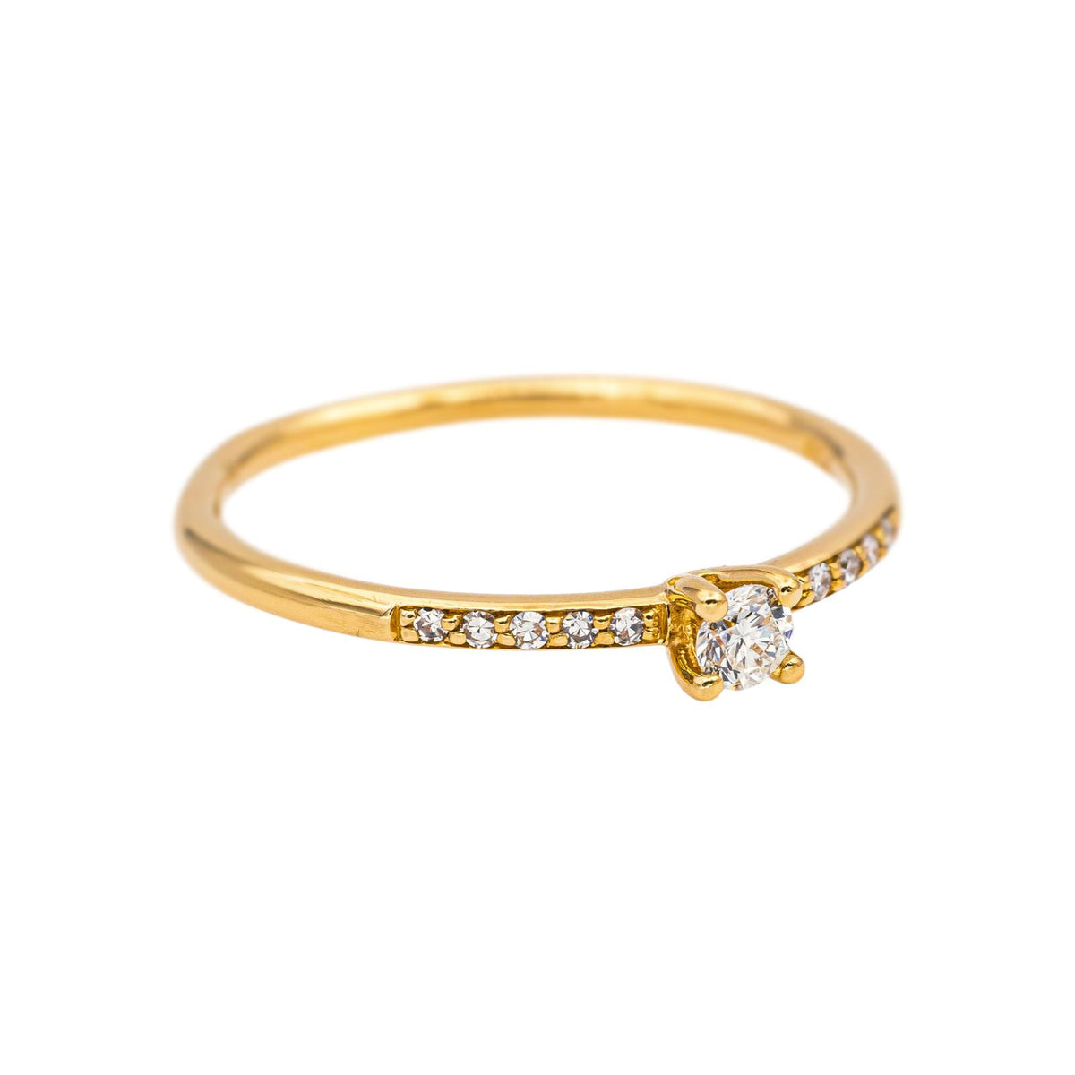 Solitaire Ring Yellow gold Diamond