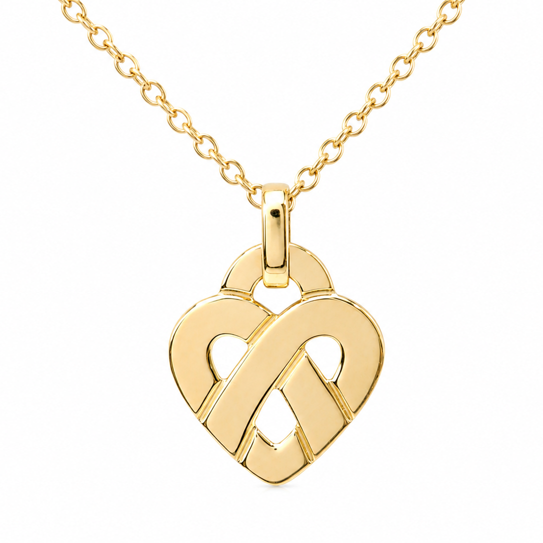 POIRAY "Entrelacé" PM Pendant Necklace in Yellow Gold