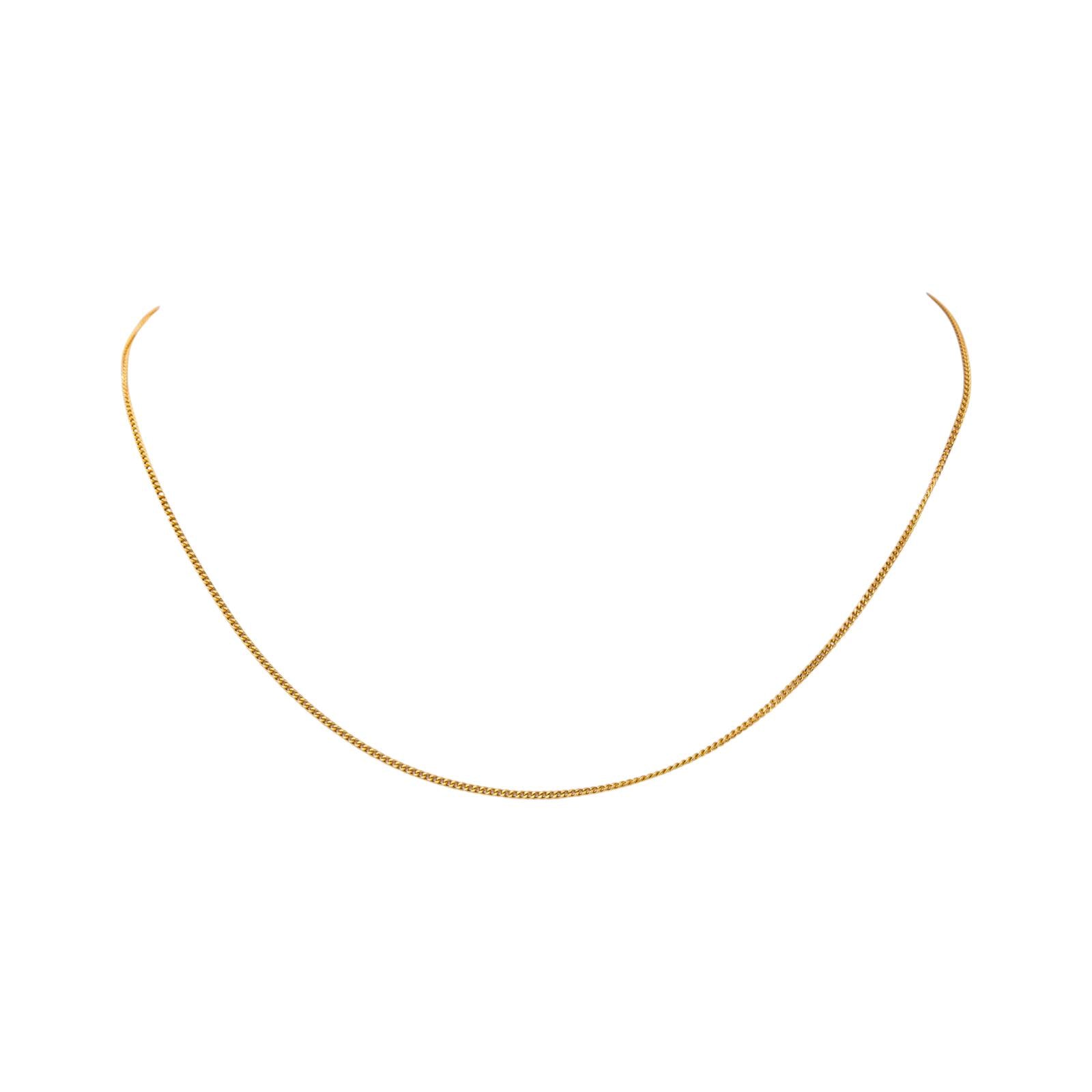 Yellow gold Curb chain Necklace