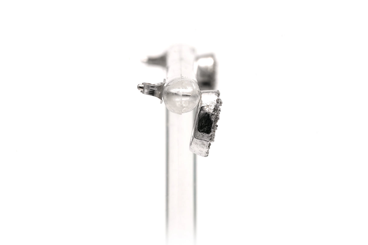 White Gold and Diamond Stud Earrings