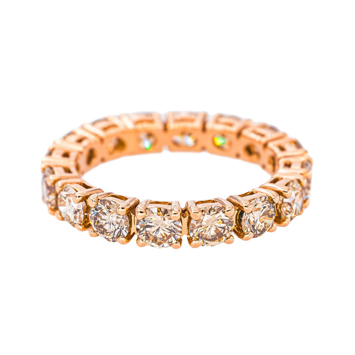 American-Style Wedding Band in Rose gold with Diamonds