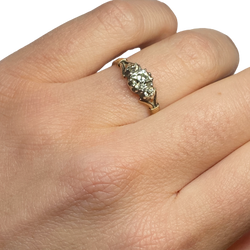 Trilogy Ring in Rose Gold and Diamonds