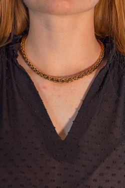 Collier Maille palmier Or jaune