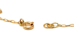 Yellow Gold Necklace with Pendant, Pearl, and Diamonds