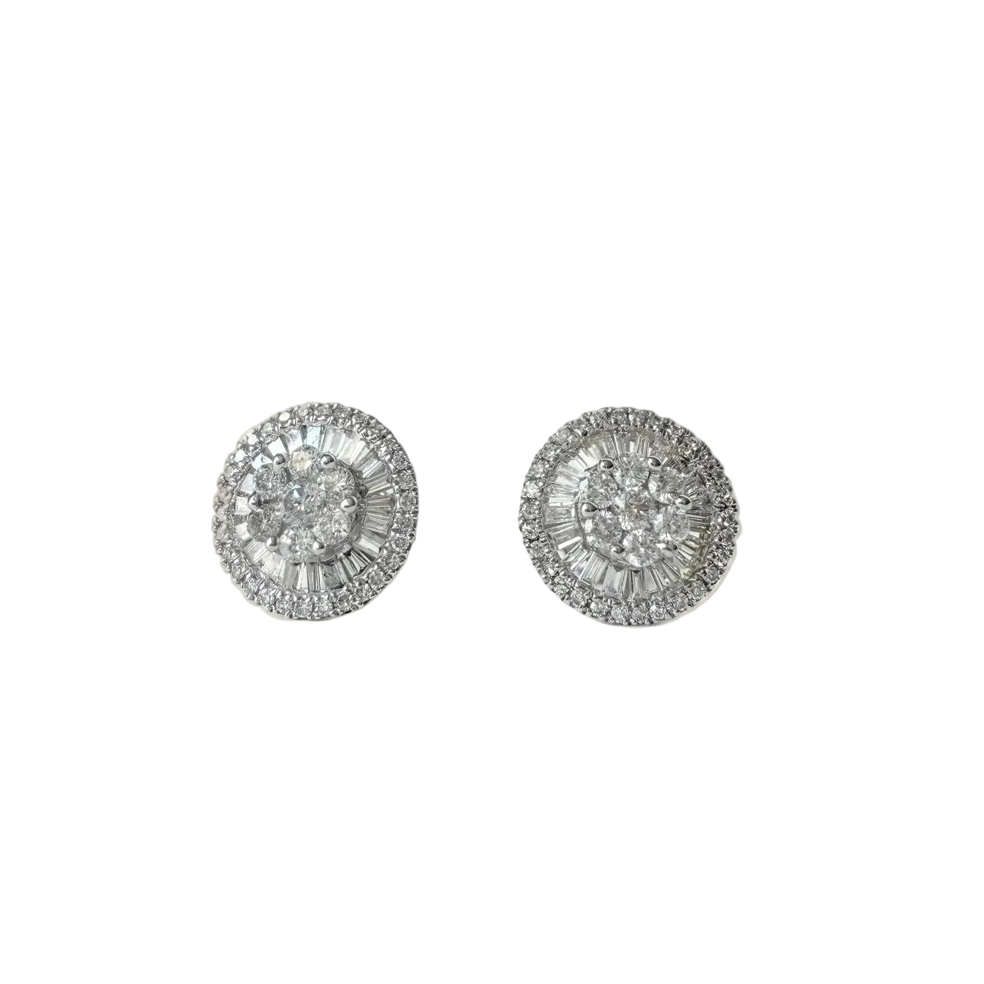 White Gold and Diamond Stud Earrings