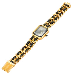 CHANEL "Première" gold-plated and leather watch