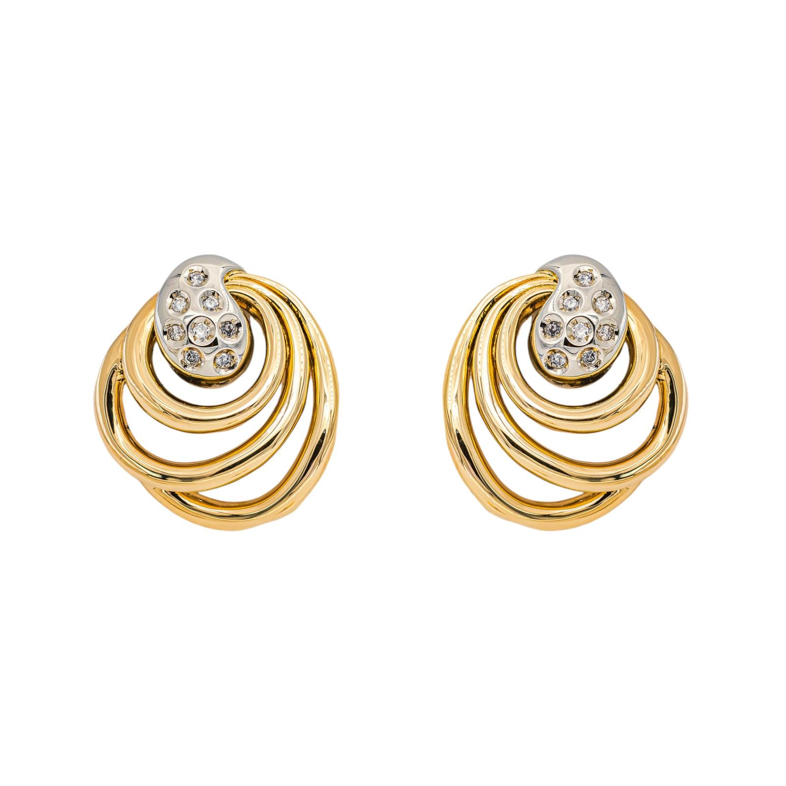Yellow gold Diamond Earrings