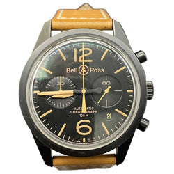 BELL & ROSS "Vintage Heritage Pad" Watch in Steel and Leather