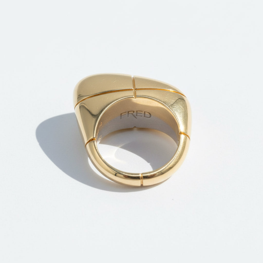Bague Jonc FRED en or blanc et or jaune