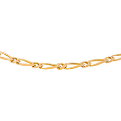 Rose Gold Alternating Link Necklace