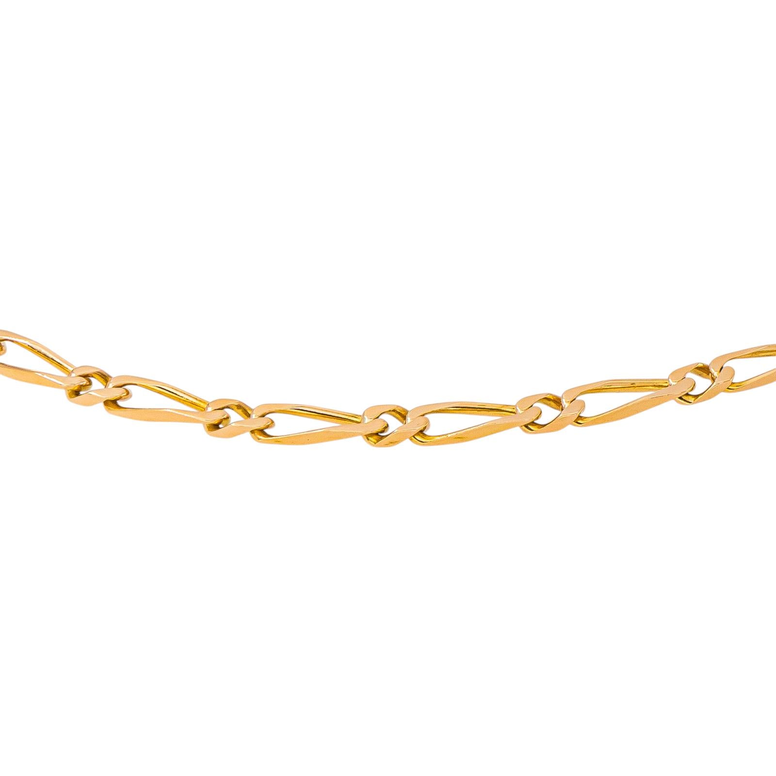 Rose Gold Alternating Link Necklace