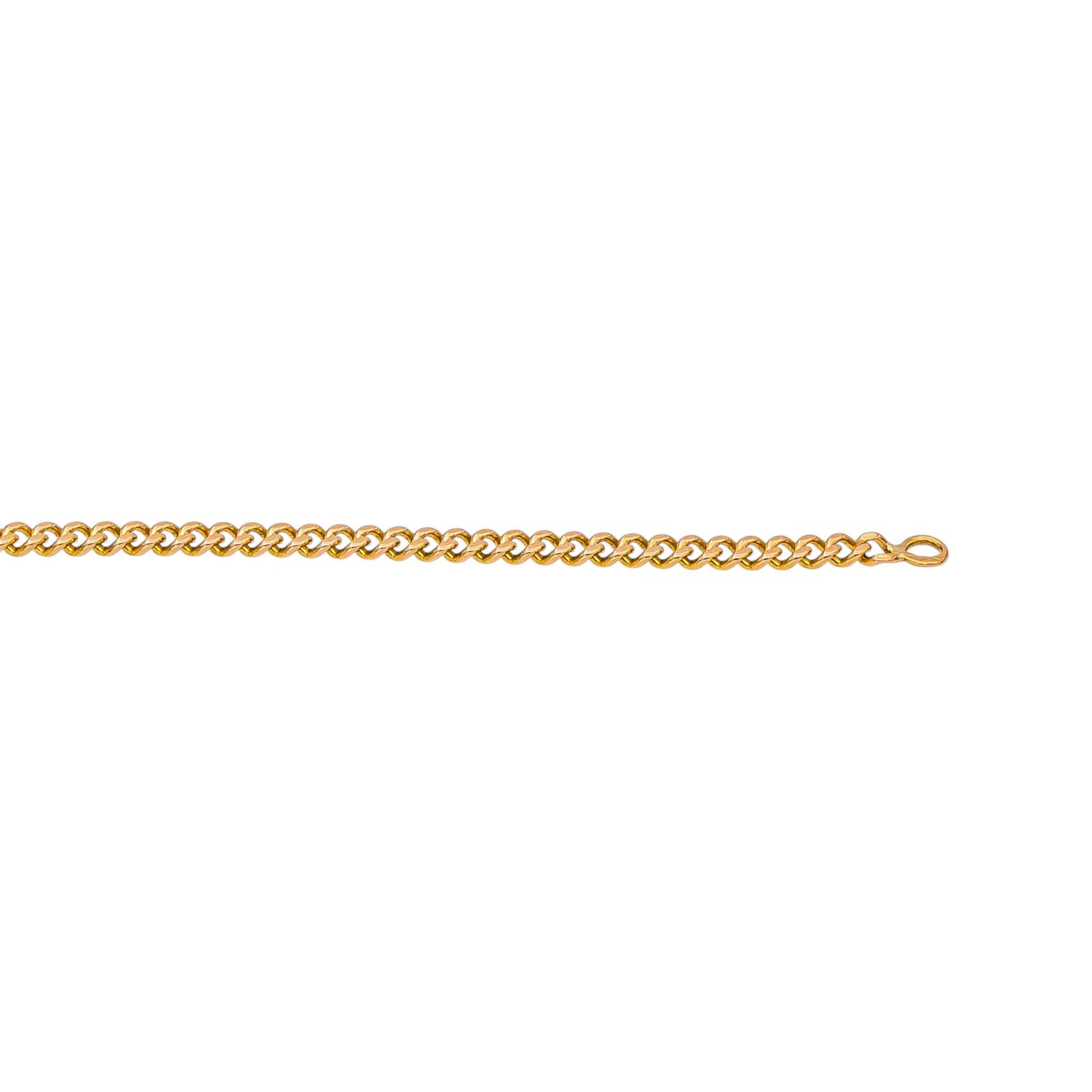 Yellow gold curb chain necklace