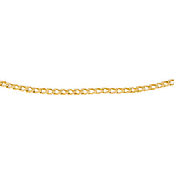 Yellow gold curb chain necklace