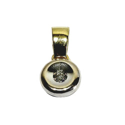 Pendentif en or jaune, or blanc et diamant