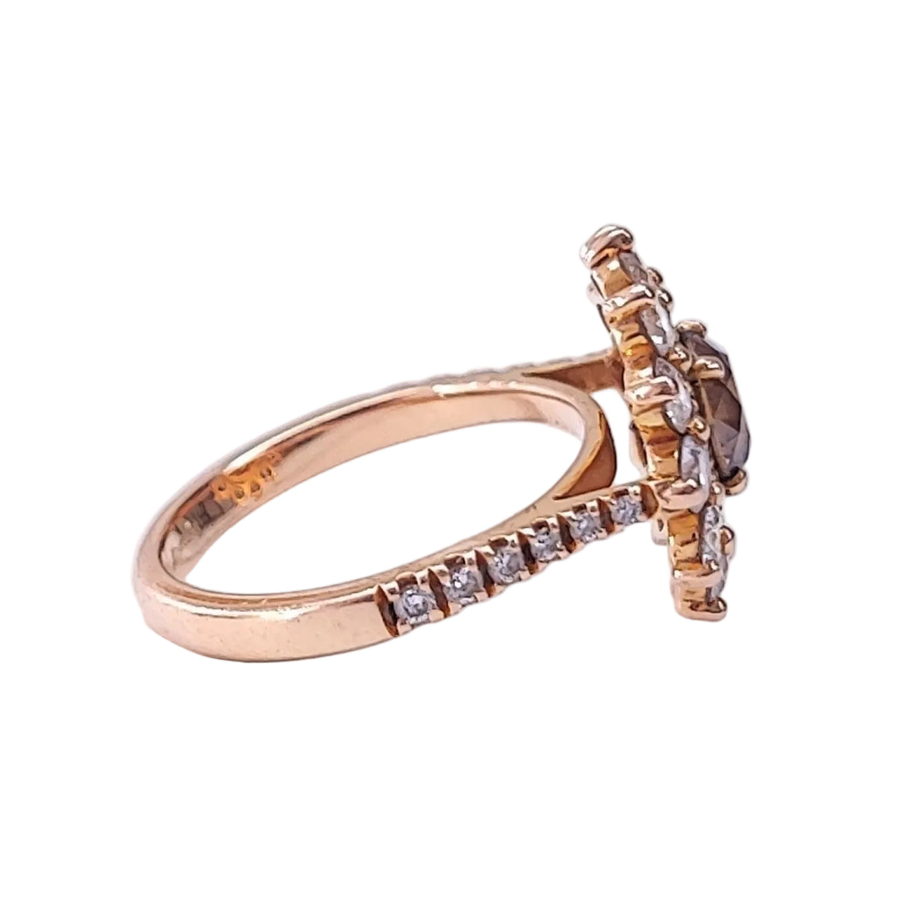 Entourage GEMMYO "Lefkos" Ring in Rose gold and Diamonds