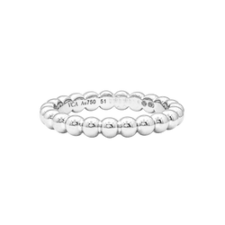 VAN CLEEF & ARPELS "Perlée" MM Ring in White Gold