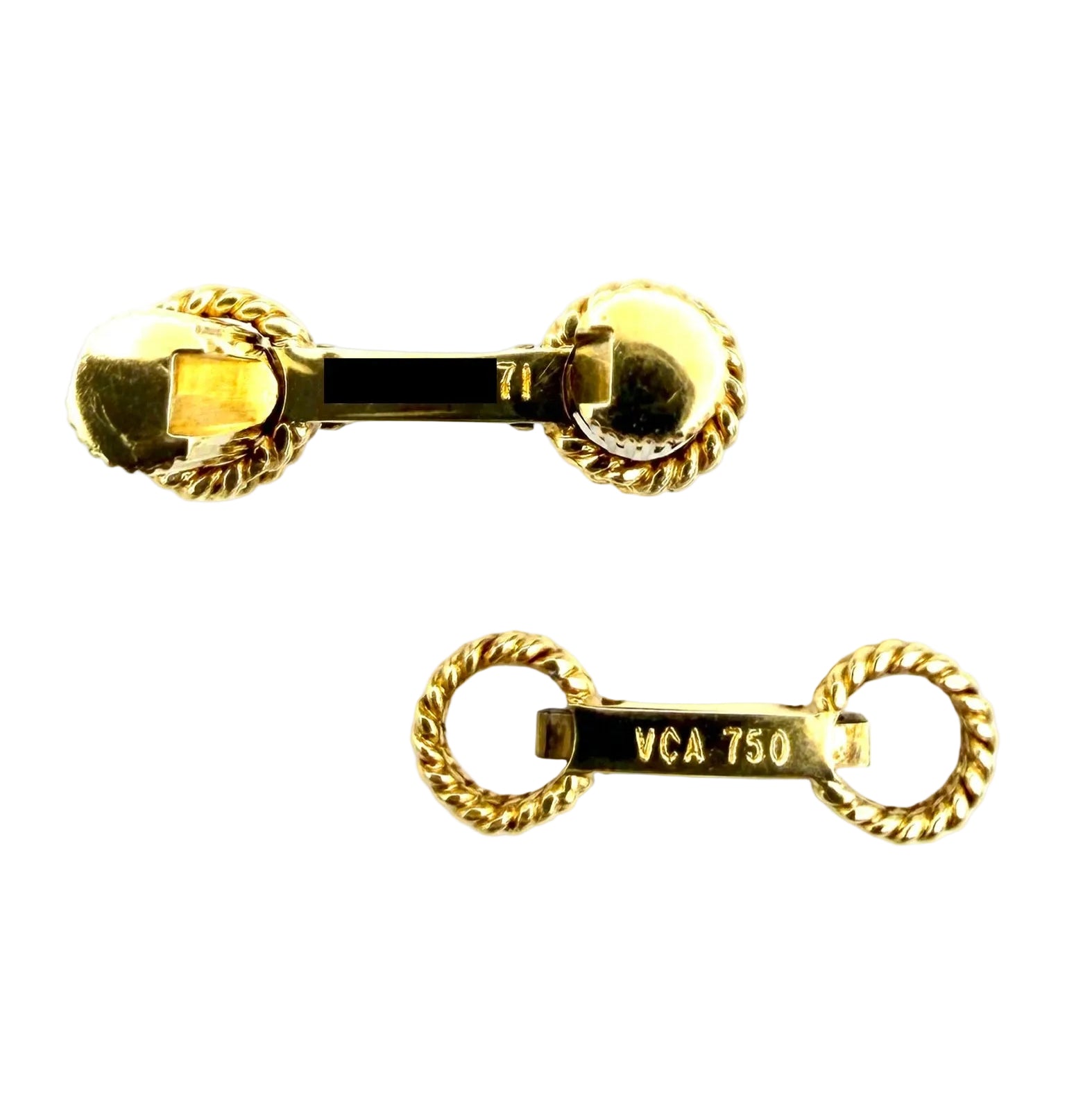 Boutons de manchette VAN CLEEF & ARPELS Bâtons en or jaune