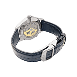 JAEGER-LECOULTRE "Master Control Geographic" Watch in Steel and Leather