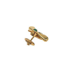 CARTIER "Bee" Brooch in yellow gold, Enamel, and Emerald