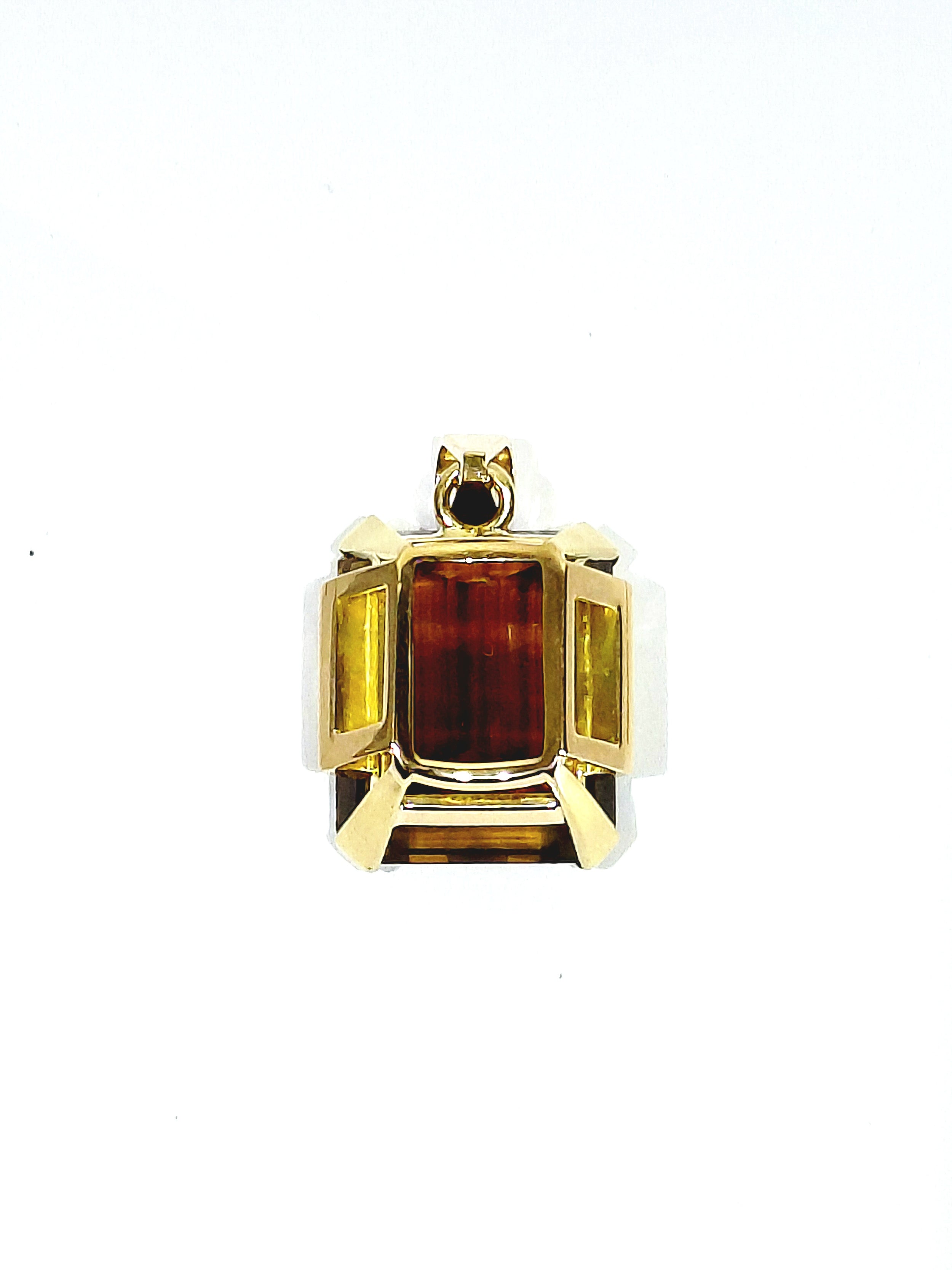 Rose Gold and Citrine Pendant