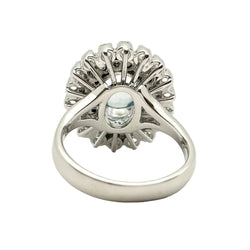 Entourage Ring in white gold, aquamarine, and diamonds