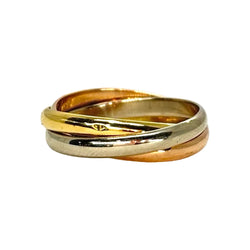 CARTIER "Trinity" Wedding band in white gold, rose gold, and yellow gold