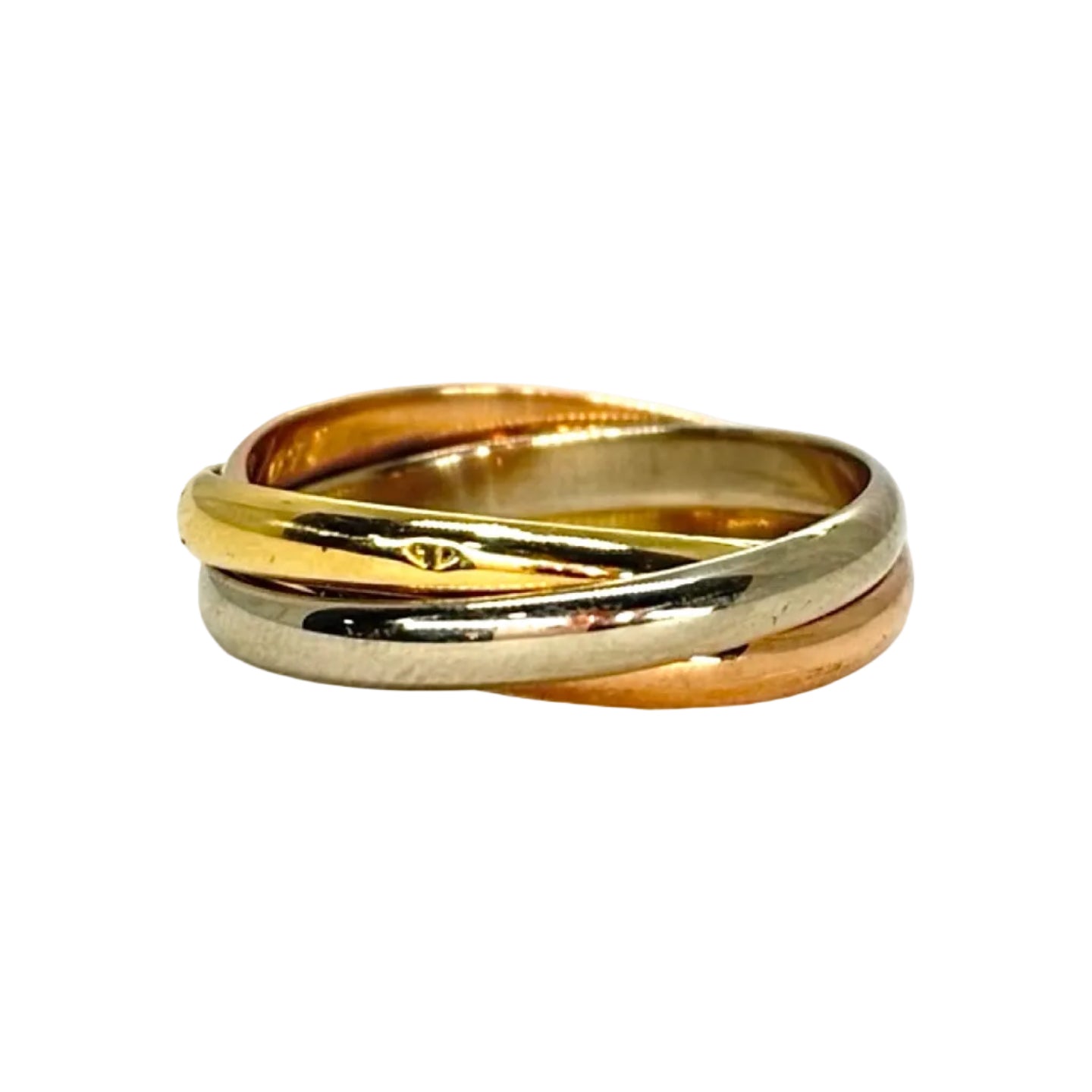 CARTIER "Trinity" Wedding band in white gold, rose gold, and yellow gold