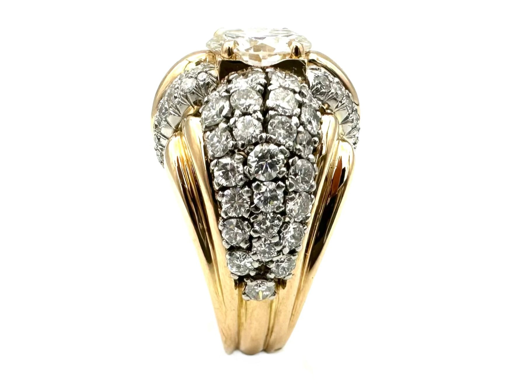 Gold, Platinum, and Diamond Ring