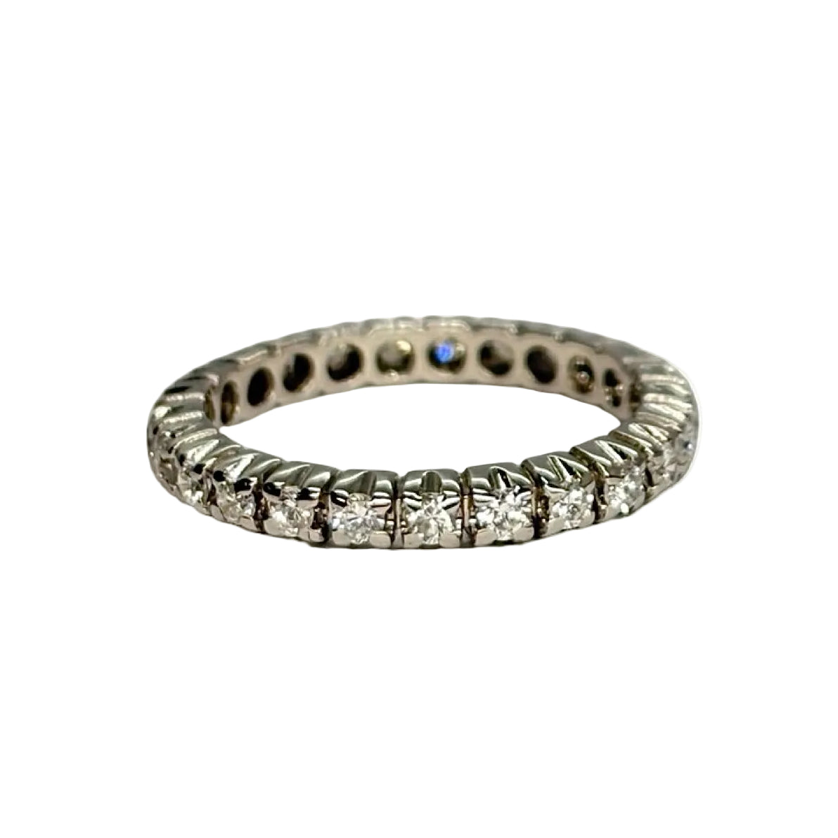 White Gold and Diamond Wedding Band