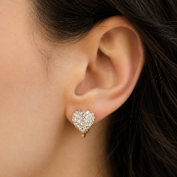 Clips Earrings in White gold, Yellow gold and Diamonds