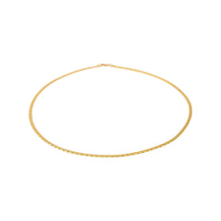 Yellow Gold Bean-Shaped Link Necklace