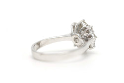 Bague Marguerite en or blanc et diamants