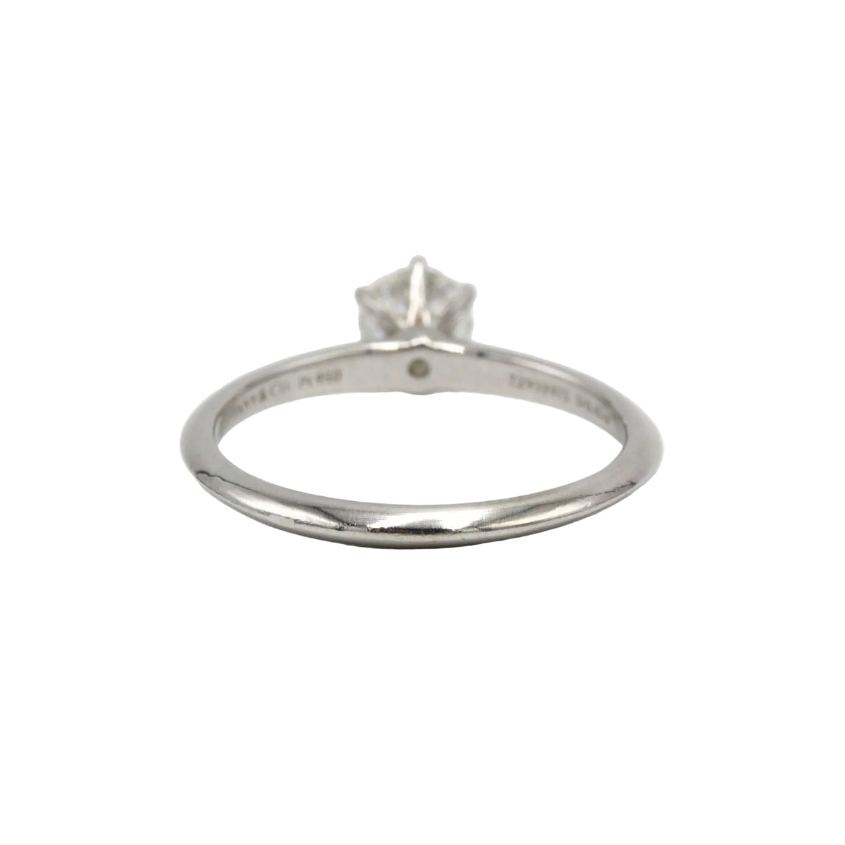 TIFFANY & CO. "Setting" Solitaire Ring in Platinum with a Diamond