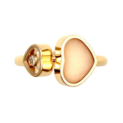 CHOPARD "Happy Hearts" Toi & Moi Ring in rose gold, Opal, and Diamond