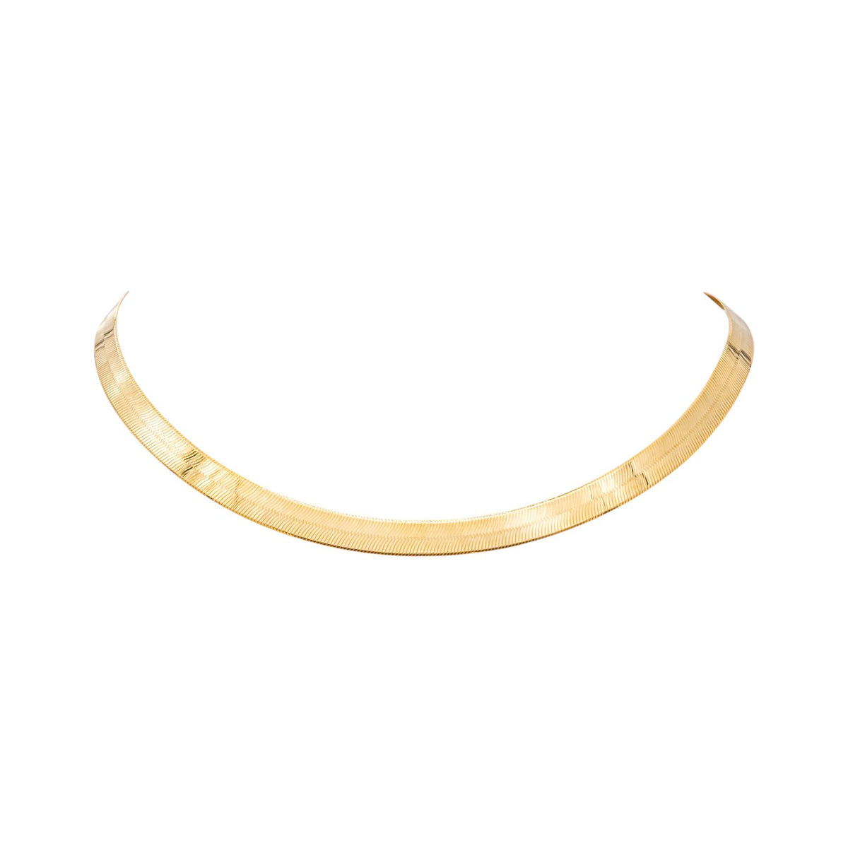 Yellow Gold Mirror-Finish Link Necklace