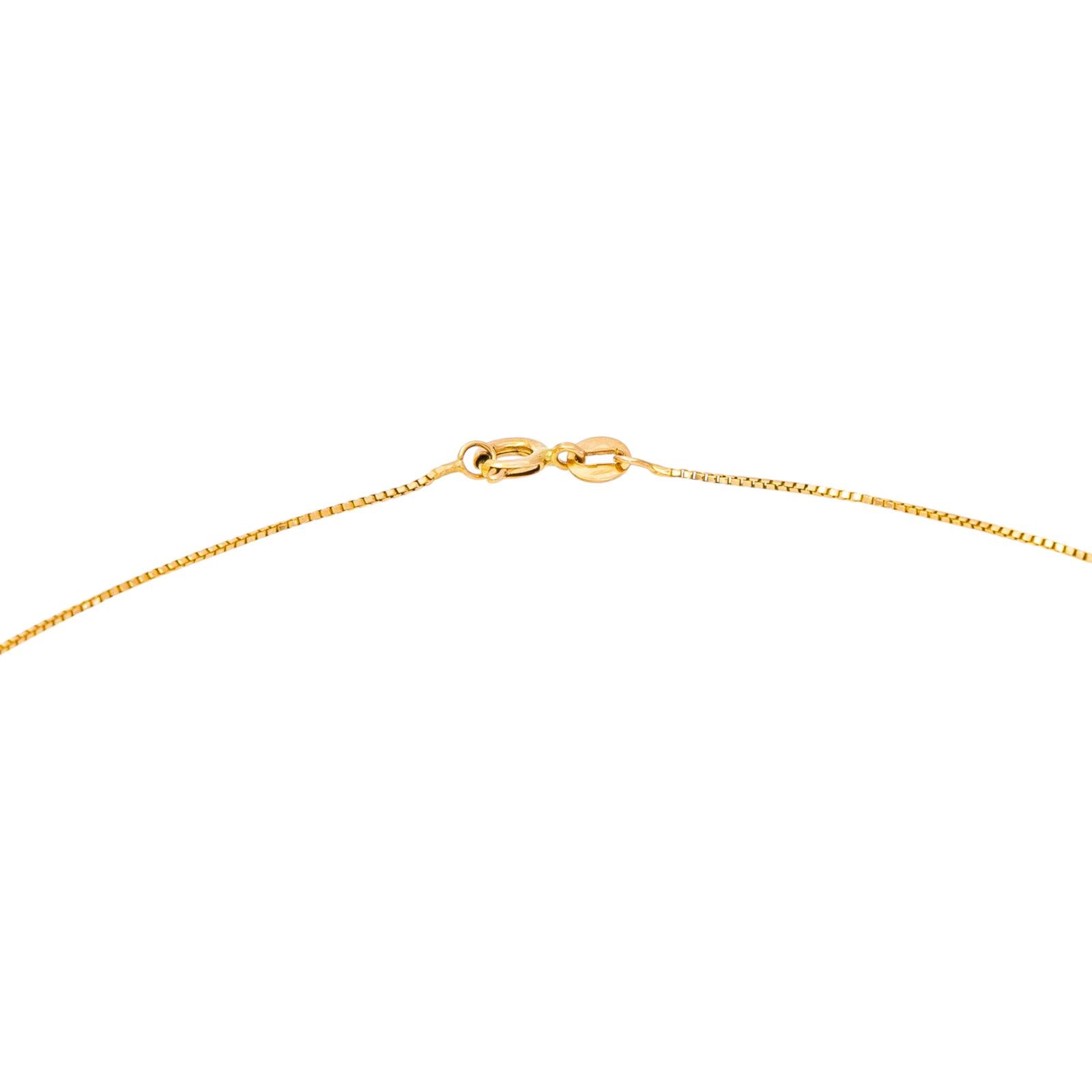 Yellow Gold Box Chain Necklace