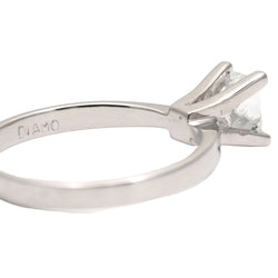 White Gold Solitaire Ring with Diamond
