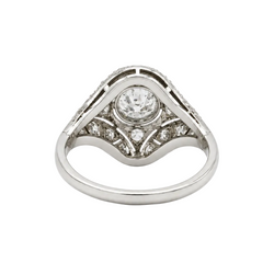 Platinum and Diamond Dome Ring