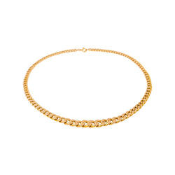 Rose gold curb chain necklace