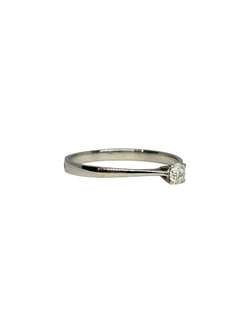 White Gold Solitaire Ring with Diamond