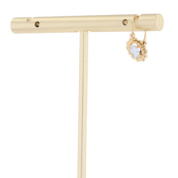 Mono boucle d'oreille Dormeuse en or jaune et aigue-marine