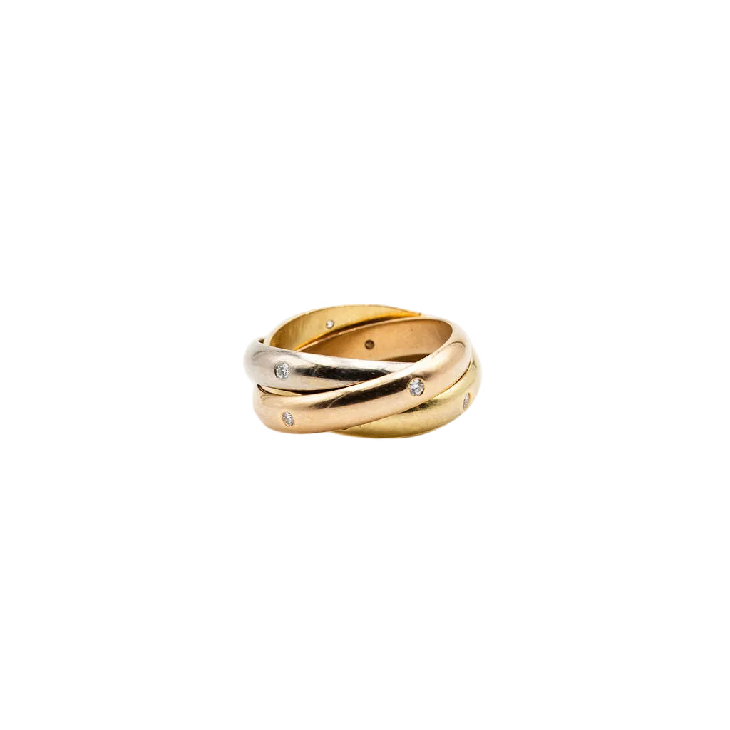 Bague CARTIER "Trinity" en 3 ors et diamants