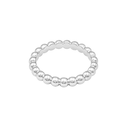 VAN CLEEF & ARPELS "Perlée" MM Ring in White Gold