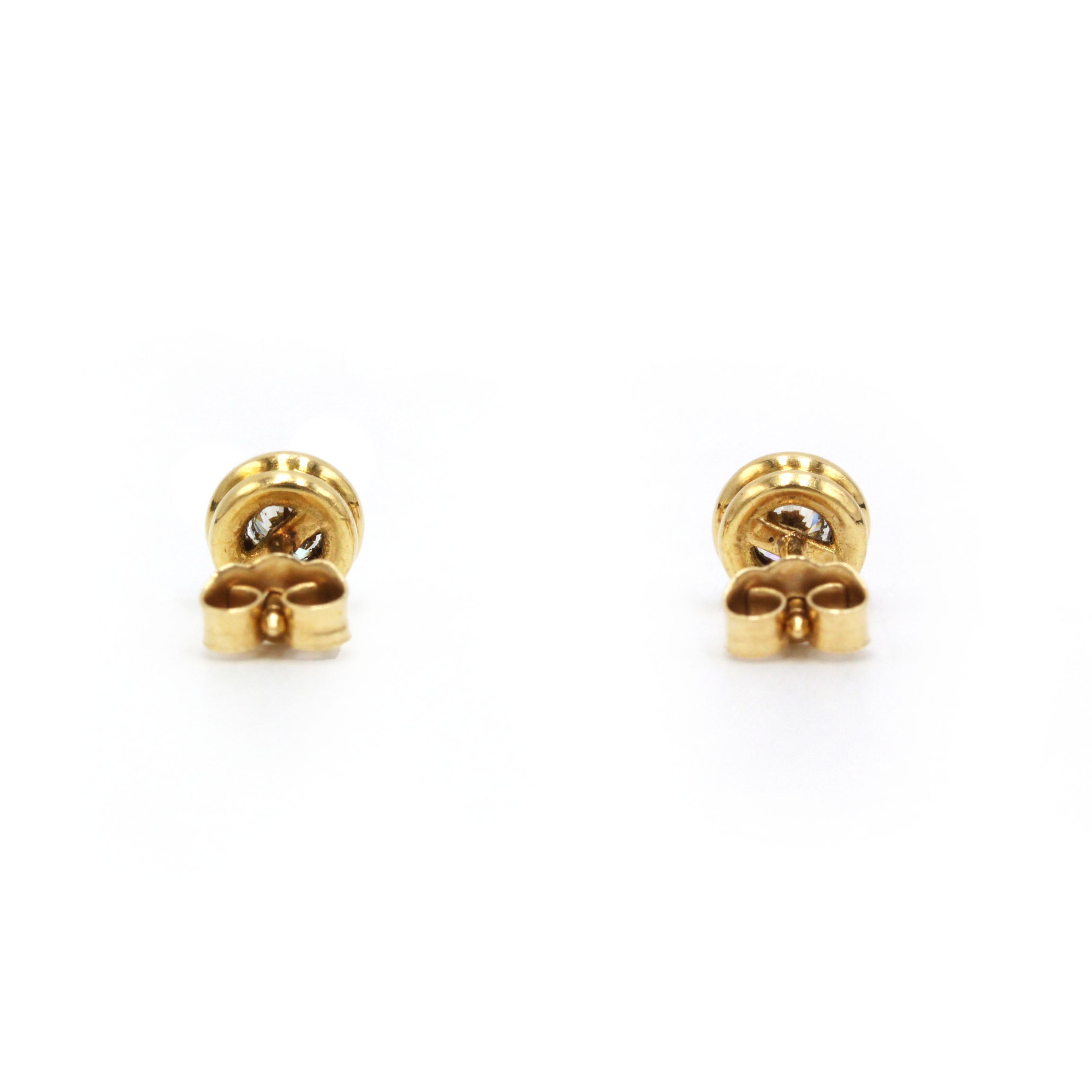 Yellow Gold & Diamond Earrings